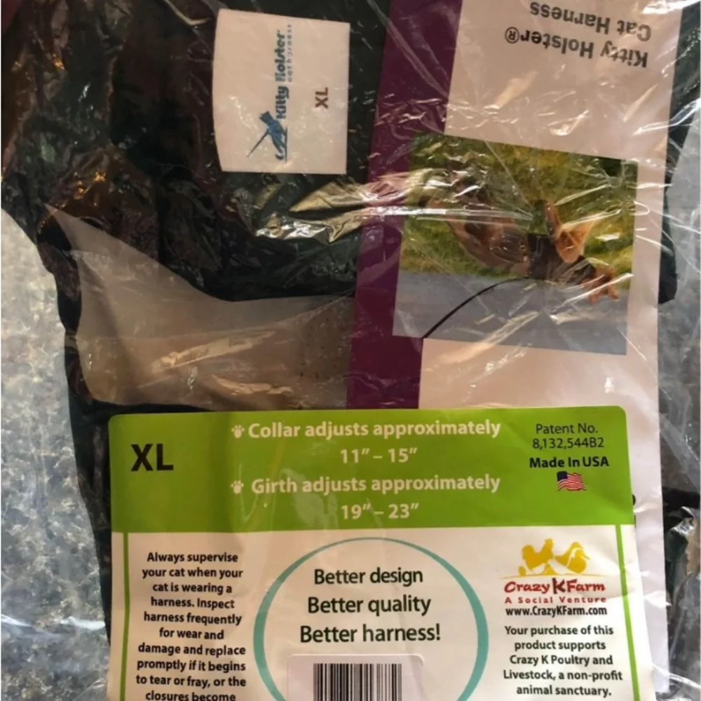 Cat Harness, XL, NWT, training pamphlet